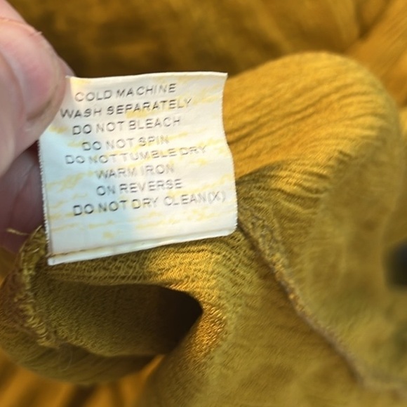 MontyQ,Lightweight Summer Maxi Tunic Asymmetrically Fitted,3/4 Sleeve in Saffron - Picture 6 of 13